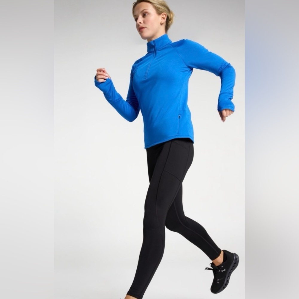 DSG Women's Run Grid 1/4 Zip Jacket Blue Long Sleeve - Picture 7 of 7